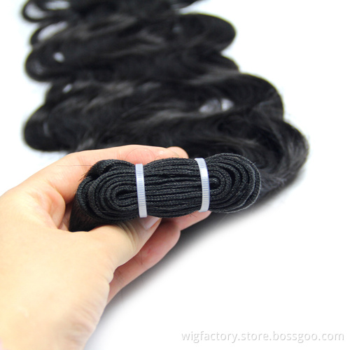 Wholesale top vendors 100% raw brazilian mink virgin hair, double weft natural weavon human hair